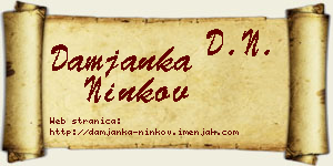 Damjanka Ninkov vizit kartica